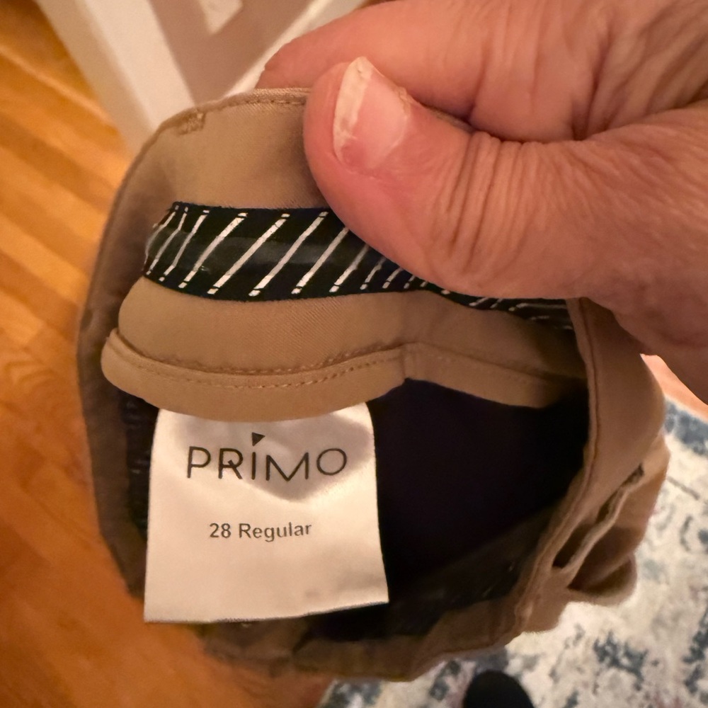 Primo Men's Classic Tan Chinos